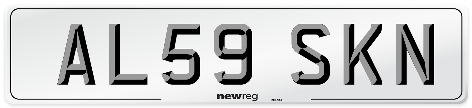 AL59 SKN Number Plate from New Reg